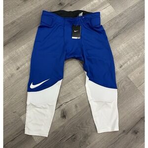 NEW Nike Vapor Speed Men's 3/4 Football Tights 835340-480 Blue 2XL $70 MSRP XXL